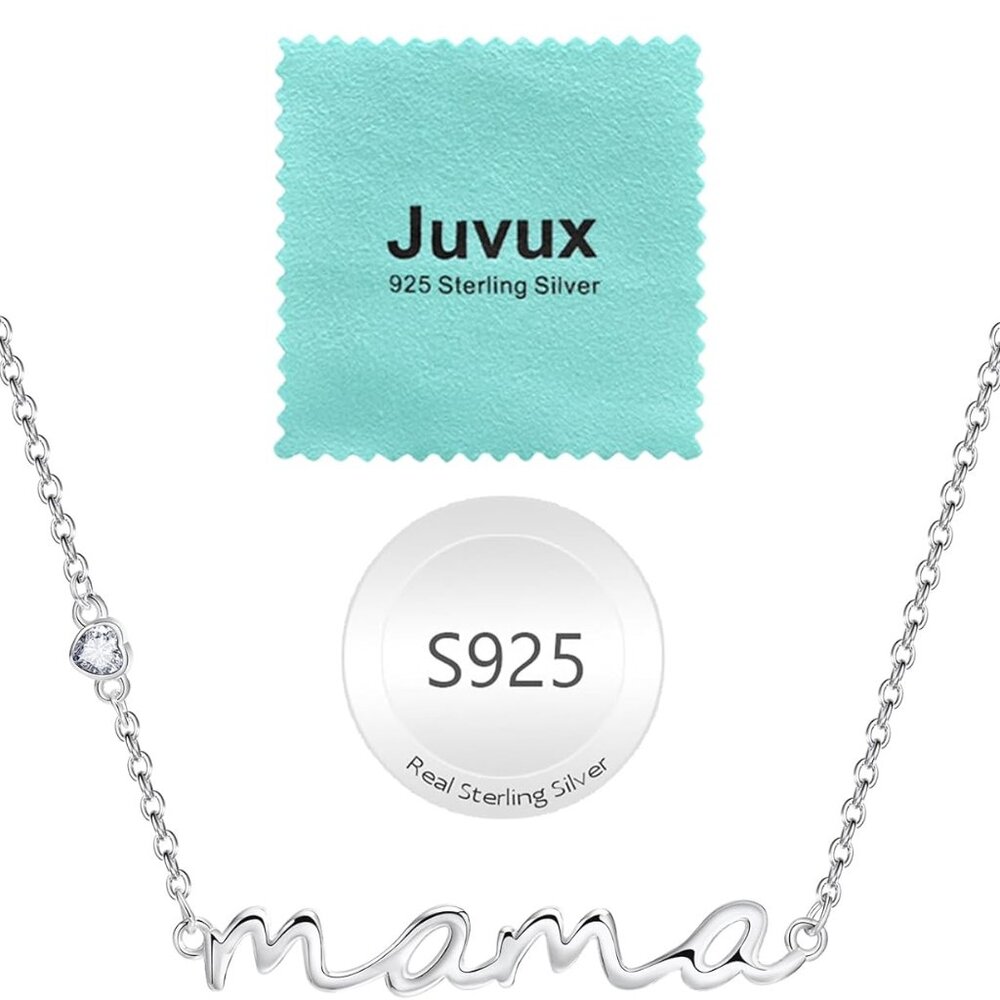 Mama Necklace 925 Sterling Silver Mom Necklace For Women S925 Silver Dainty Moth